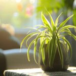 Spider plant in the light